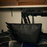 NIGHT GRAFF EMBOSSED WING TOTE