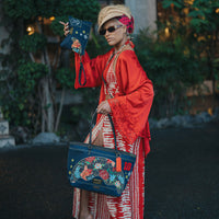 EVISU STYLE CROSSOVER CLUTCH