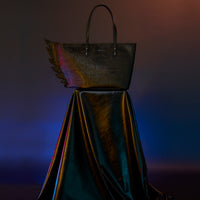 NIGHT GRAFF EMBOSSED WING TOTE