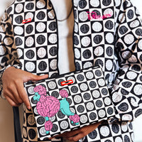POODLE CHECK RON ENGLISH COLLAB CROSSOVER CLUTCH
