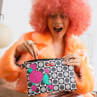 POODLE CHECK RON ENGLISH COLLAB CROSSOVER CLUTCH