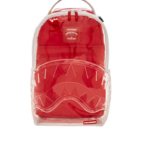 CLEAR EMBOSSED SHARKS IN PARIS DLXSV BACKPACK