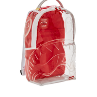 CLEAR EMBOSSED SHARKS IN PARIS DLXSV BACKPACK