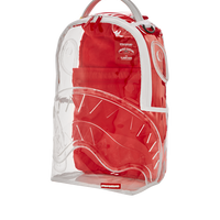 CLEAR EMBOSSED SHARKS IN PARIS DLXSV BACKPACK