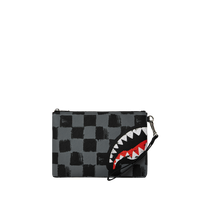 SHARKS IN PARIS PAINT GREY CROSSOVER CLUTCH