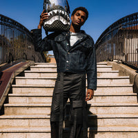 METALLIC DRIP SHARKS IN PARIS DLXSV BACKPACK