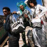METALLIC DRIP SHARKS IN PARIS DLXSV BACKPACK