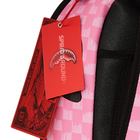 PINK AND BLACK DRIP CHECK DLXSV BACKPACK