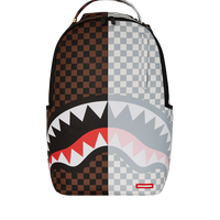 SPLIT BROWN AND CREAM CHECK DLXV BACKPACK