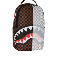 SPLIT BROWN AND CREAM CHECK DLXV BACKPACK