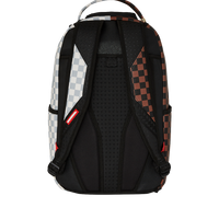 SPLIT BROWN AND CREAM CHECK DLXV BACKPACK