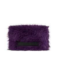 FUR CRAY PURPLE CROSSOVER CLUTCH