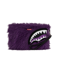 FUR CRAY PURPLE CROSSOVER CLUTCH