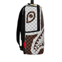 CREAM AND BROWN TEAR CHECK DLXSV BACKPACK