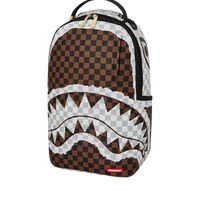 CREAM AND BROWN TEAR CHECK DLXSV BACKPACK