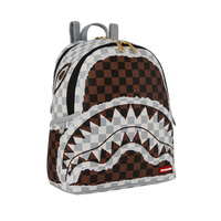 CREAM AND BROWN TEAR CHECK SAVAGE BACKPACK