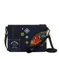 EVISU STYLE CROSSOVER CLUTCH