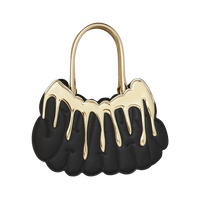 GOLD AND DANGEROUS SHARK BUBBLE LETTER HANDBAG