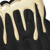 GOLD AND DANGEROUS SHARK BUBBLE LETTER HANDBAG