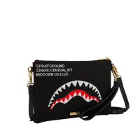 SHARK CENTRAL KNIT BLACK CROSSOVER CLUTCH