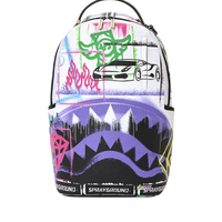 STENCIL SHARK ATTACK BLACK AND WHITE SPLIT DLXSV BACKPACK