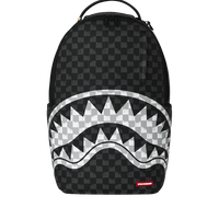BLACK AND WHITE DRIP CHECK DLXSV BACKPACK