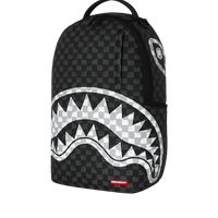 BLACK AND WHITE DRIP CHECK DLXSV BACKPACK