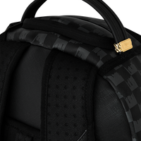 BLACK AND WHITE DRIP CHECK DLXSV BACKPACK