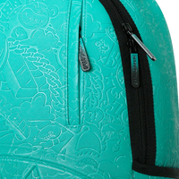 TURQUOISE DOODLE EMBOSS DLXSV BACKPACK