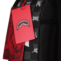 GRAY PEEKING CHARACTER CHECK DLXSV BACKPACK