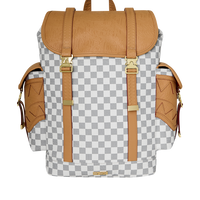 EMBOSSED CREAM CHECK MONTE CARLO BACKPACK