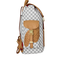 EMBOSSED CREAM CHECK MONTE CARLO BACKPACK