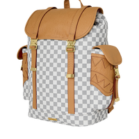 EMBOSSED CREAM CHECK MONTE CARLO BACKPACK