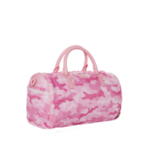 PINK CAMO FAUX FUR MINI DUFFLE