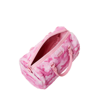 PINK CAMO FAUX FUR MINI DUFFLE