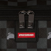 GRAY PEEKING CHARACTER CHECK LARGE DUFFLE