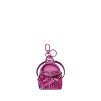 METALLIC PINK METALLIC DRIP BACKPACK KEYCHAIN