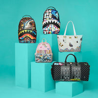 SUTTON ROSES BUTTERFLIES CREAM PRISM TOTE