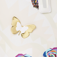 SUTTON ROSES BUTTERFLIES CREAM PRISM TOTE