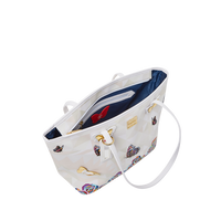 SUTTON ROSES BUTTERFLIES CREAM PRISM TOTE