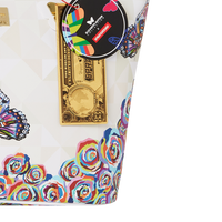 SUTTON ROSES BUTTERFLIES CREAM PRISM TOTE