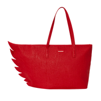 RED SCRIBBLE WING TOTE