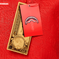 RED SCRIBBLE WING TOTE