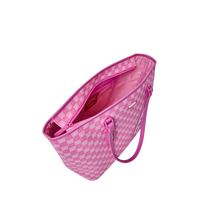 PINK NEW CHECK FACES TOTE