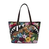 SIP FLOWERING JUNGLE SHARK TOTE