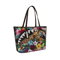 SIP FLOWERING JUNGLE SHARK TOTE