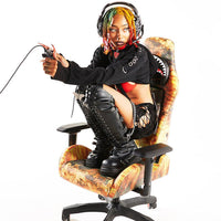 FIRE CAMO GAMING CHAIR (VEGAN LEATHER) SUPER RARE