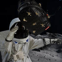 THE LOST IN SPACE BACKPACK (10 3D GOLD METAL ASTRONAUTS)
