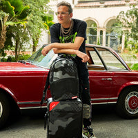 3AM NEVER SLEEP CUT & SEW VEGAN LEATHER CARRY-ON LUGGAGE