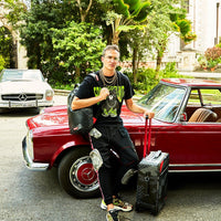 3AM NEVER SLEEP CUT & SEW VEGAN LEATHER CARRY-ON LUGGAGE